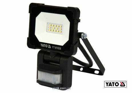 Прожектор с SMD-диодным излучателем и датчиком движения Yato YT-81826