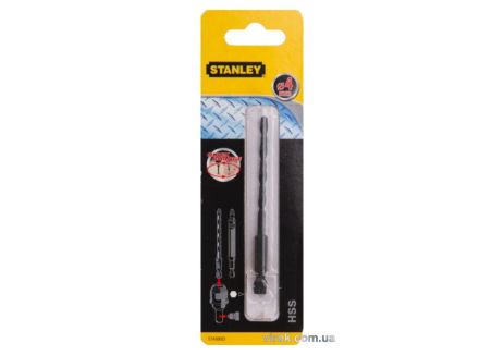 Сверло по металлу, дереву, пластику SUPER-LOCK с хвостовиком 1/4" 4 х 88/54 мм Stanley STA50023-XJ