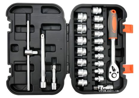 Набор торцевых головок STHOR 3/8", 22 предмета, Vorel 58661