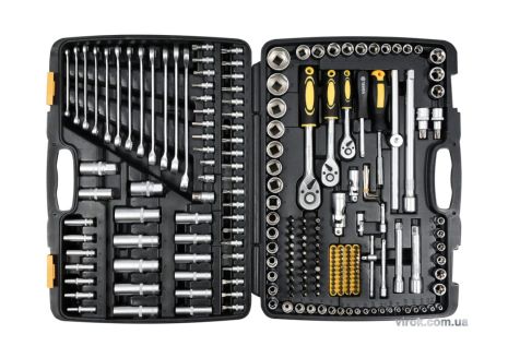 Набор насадок торцевых с трещоткой 1/4'', 3/8'', 1/2" 216 шт. Vorel 58700