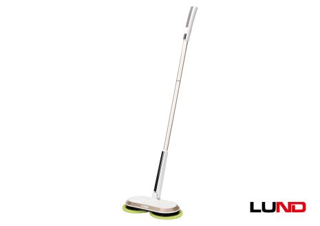 Аккумуляторная швабра LUND Li-Ion 7.4 В 2 Ач 2 вращающихся диска 28 х 14 х 104 см + аксессуары Vorel 67180