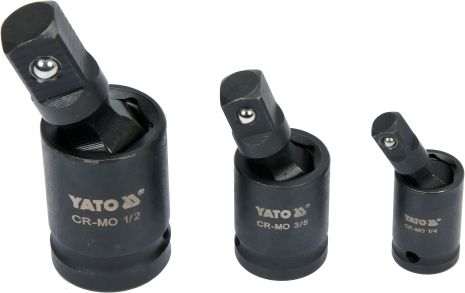 Ударные карданы 1/2", 3/8", 1/4" 3 шт. Yato YT-10643