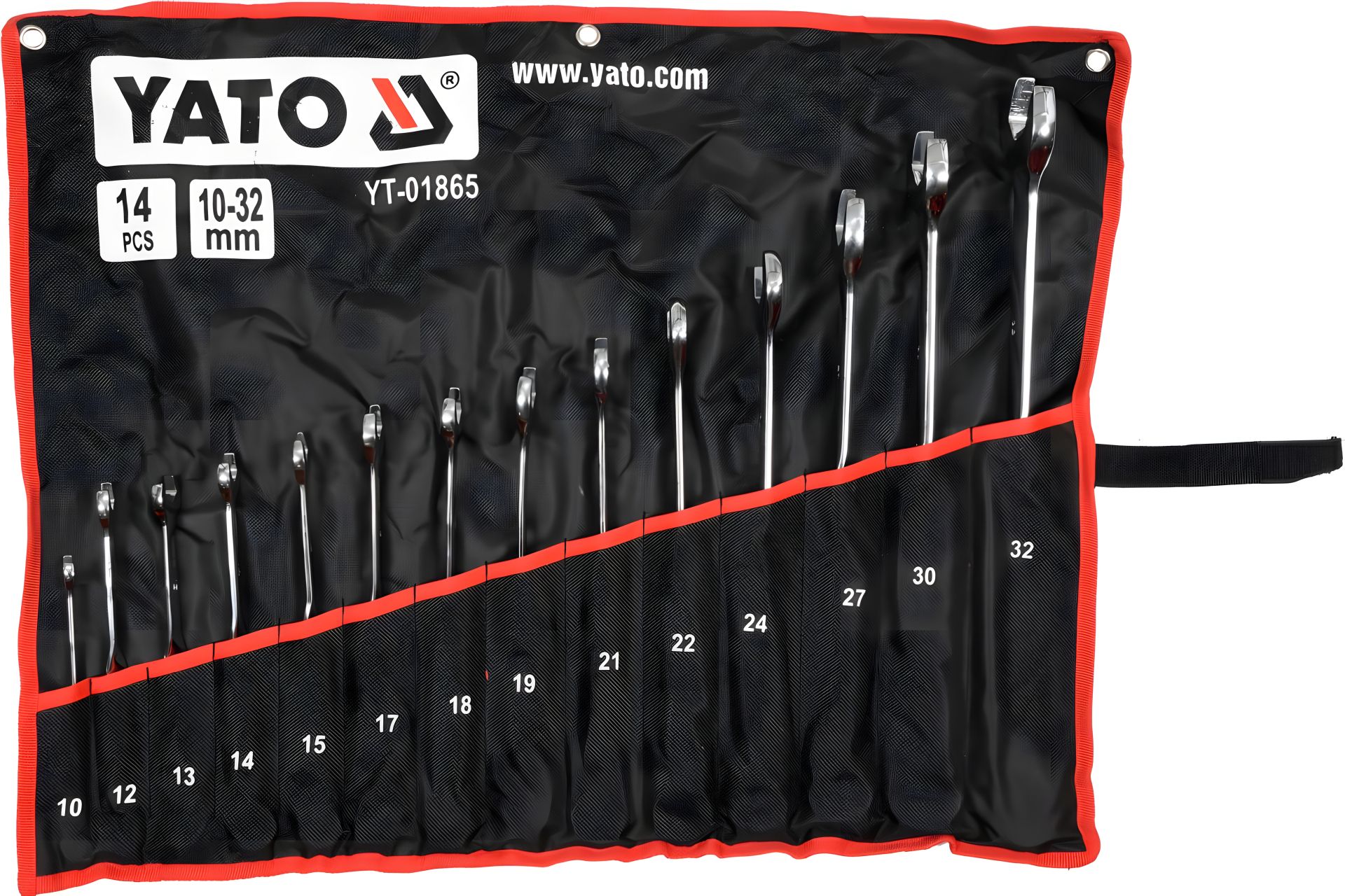 Набор рожково-накидных ключей 10-32 мм 14 шт Yato YT-01865 Набор рожково-накидных ключей 10-32 мм 14 шт Yato YT-01865