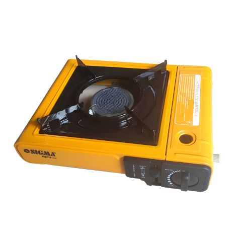 Газовая плита одноконфорочная с керамическим инфракрасным горелкой, п'єзоподжигом и адаптером (кейс) SIGMA 2903401