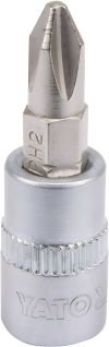 Торцева головка з насадкою Philips 1/4" PH2 37 мм Yato YT-04412