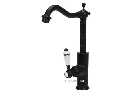 Змішувач для раковини з кульовим регулятором FALA "RETRO BLACK" Vorel 75835 Змішувач для раковини з кульовим регулятором FALA "RETRO BLACK" Vorel 75835