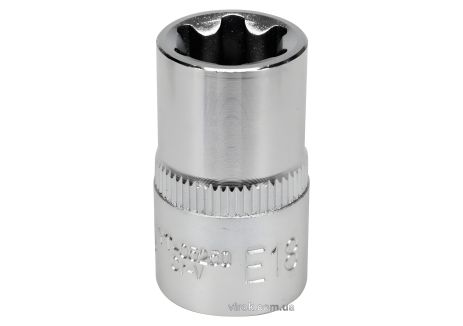 Торцевая головка : "TORX" E18, квадрат - 1/2", CrV, DIN 2124 [Блистер] YaTo YT-05250