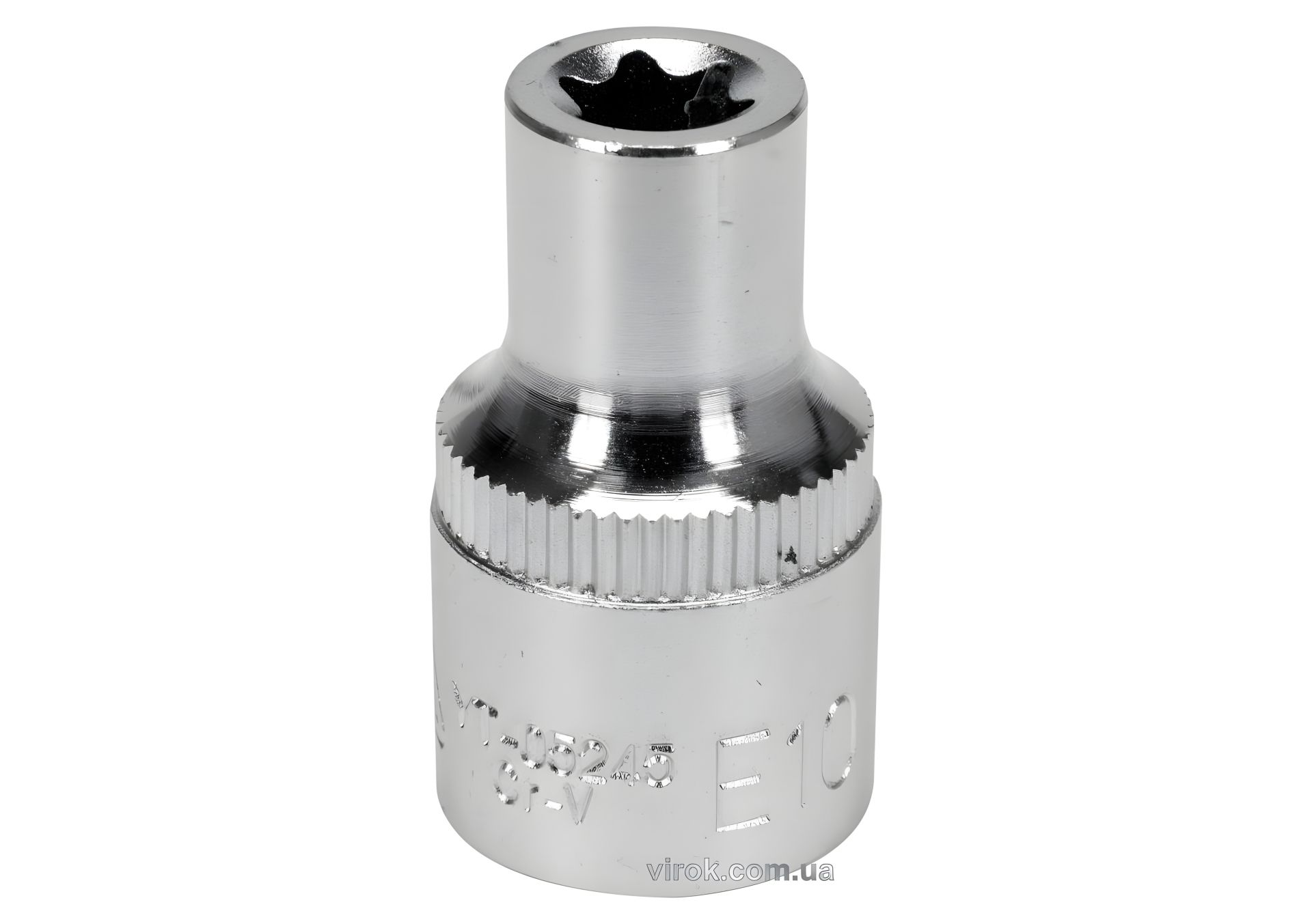 Торцева головка "TORX" E10, квадрат–1/2", CrV, DIN 2124, YaTo YT-05245 Торцева головка "TORX" E10, квадрат–1/2", CrV, DIN 2124, YaTo YT-05245