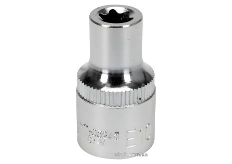 Торцева головка "TORX" E10, квадрат–1/2", CrV, DIN 2124, YaTo YT-05245
