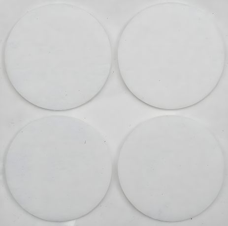 Комплект самоклеющихся войлочных протекторов Ø40 мм (бел.) Vorel 74835