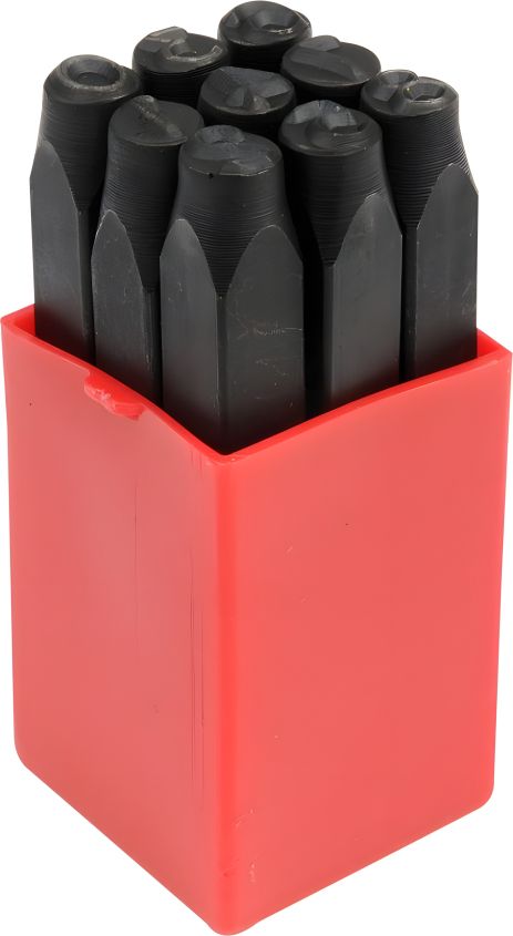 Набір цифрових клейм 9 пр-6 мм Yato YT-6854