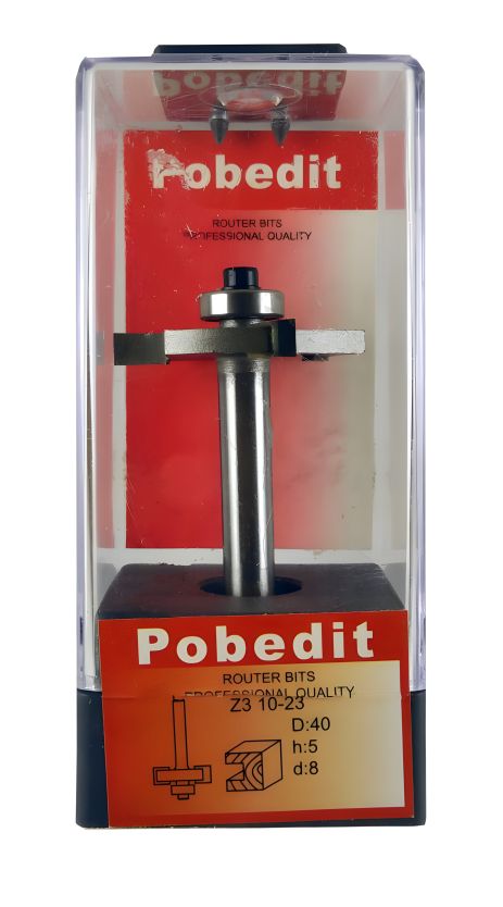 Триножова фреза для вибірки чверті D-40 мм, H-5 мм, d-8 мм Pobedit P-1023-08z3-05