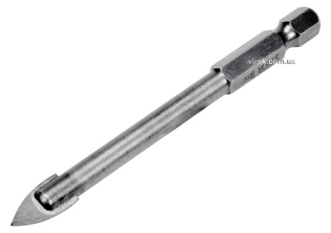 Свердло по склу та кераміці STHOR 8 x 80 мм HEX-1/4" YG6X Vorel 21704