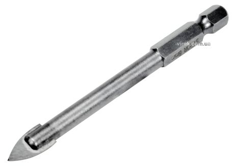 Свердло по склу та кераміці STHOR 8 x 80 мм HEX-1/4" YG6X Vorel 21704