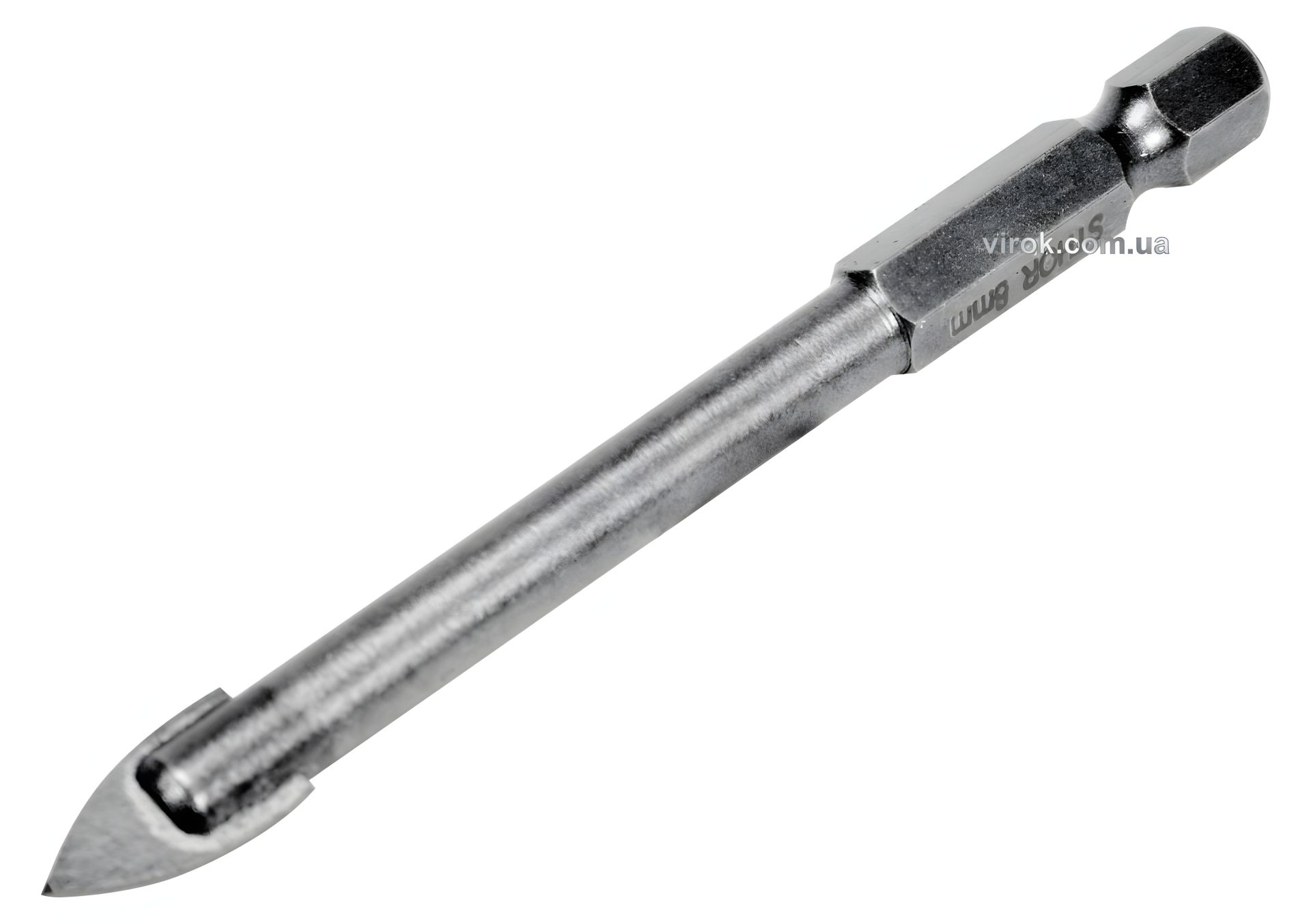 Свердло по склу та кераміці STHOR 8 x 80 мм HEX-1/4" YG6X Vorel 21704 Свердло по склу та кераміці STHOR 8 x 80 мм HEX-1/4" YG6X Vorel 21704