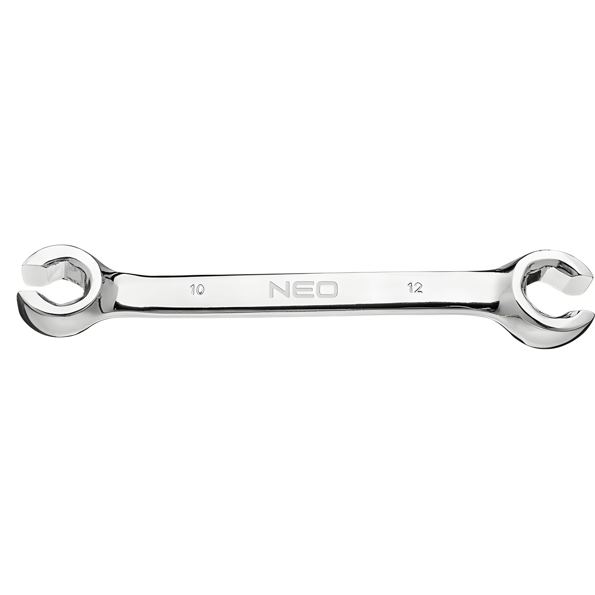 Двосторонній розрізний ключ 10х12 мм, кований, посилений, кут вигину 15°, сталь CrV NEO 09-145 Двосторонній розрізний ключ 10х12 мм, кований, посилений, кут вигину 15°, сталь CrV NEO 09-145